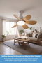 Sinbo Ventilador de Techo SF-7708-B Color Madera